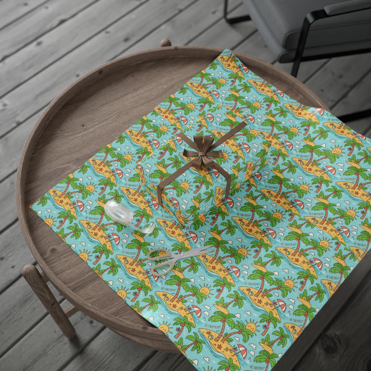 Tropical Island Theme Wrapping Paper product