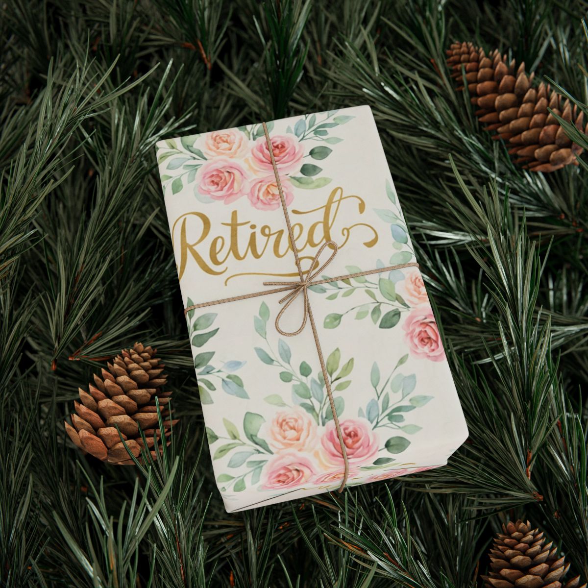 Retired Floral Gift Wrapped Box for Celebrations