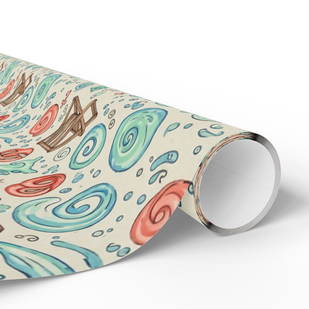 Colorful Abstract Swirl Patterned Wrapping Paper