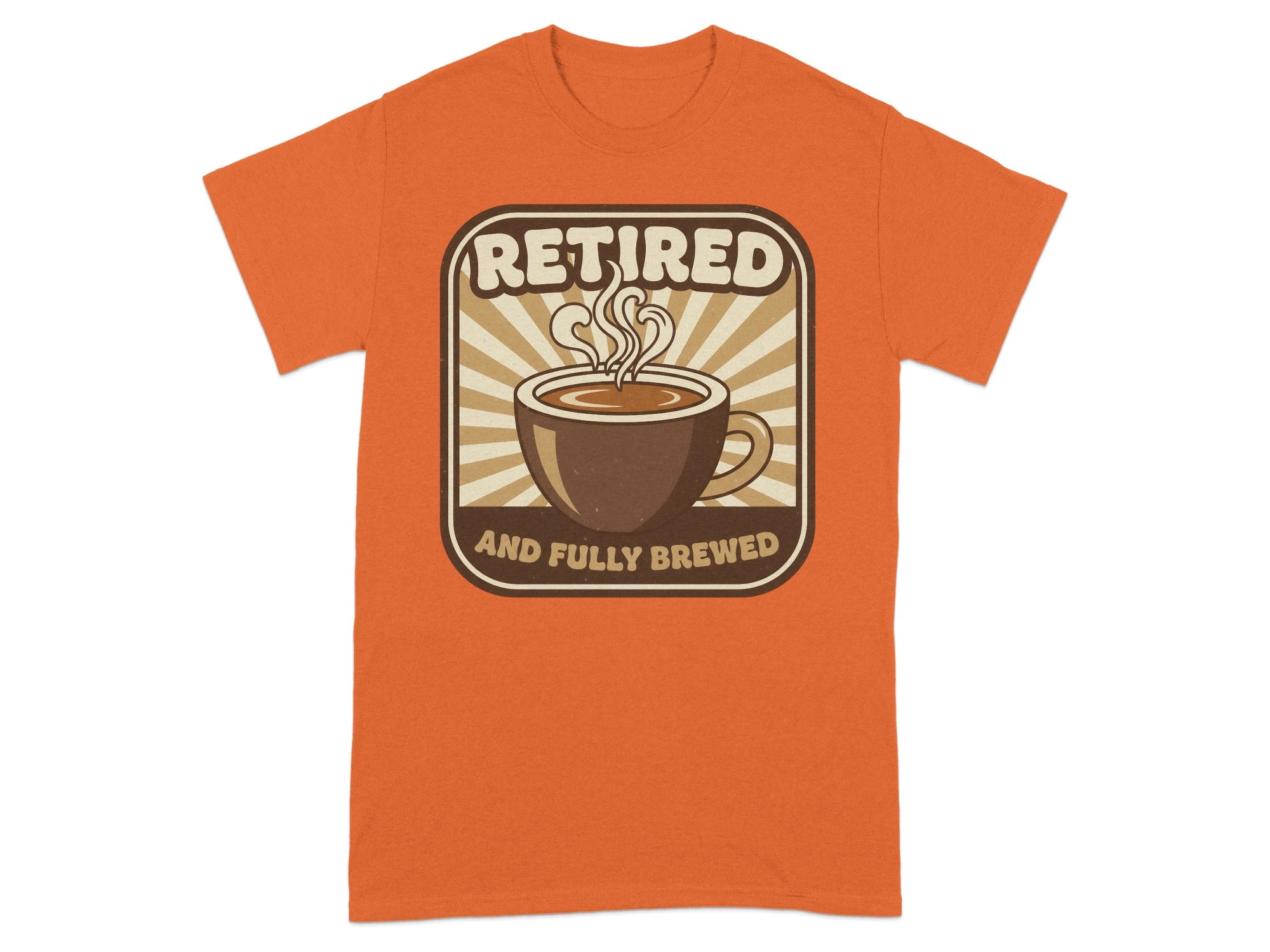 Retired and Fully Brewed Coffee Print T-Shirt Product