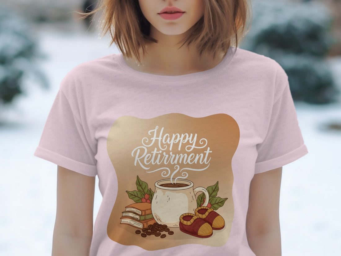 Happy Retirement Coffee and Books T-Shirt