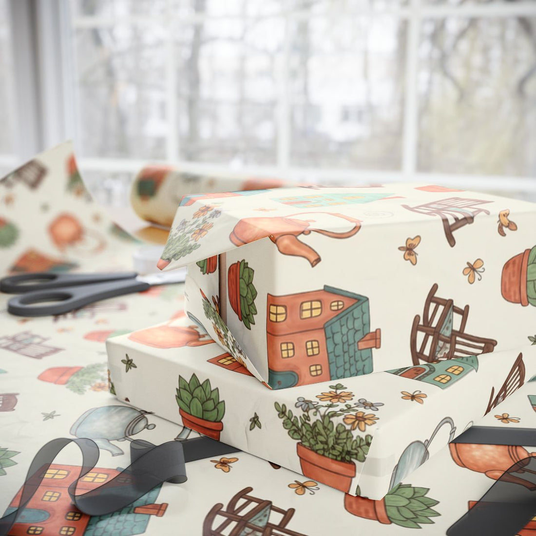Cozy Retirement Scene Relaxation Gifts | Dream Retirement | Celebrate with Unique Retirement Gift Wrapping Paper - RetireeGifts