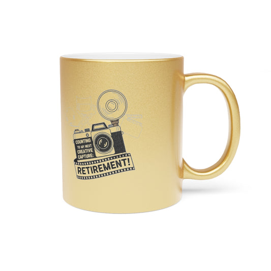 Counting to My Next Creative Capture | Retirement Gold Silver Black or Access Mugs - Retiree Gifts Retirement Party