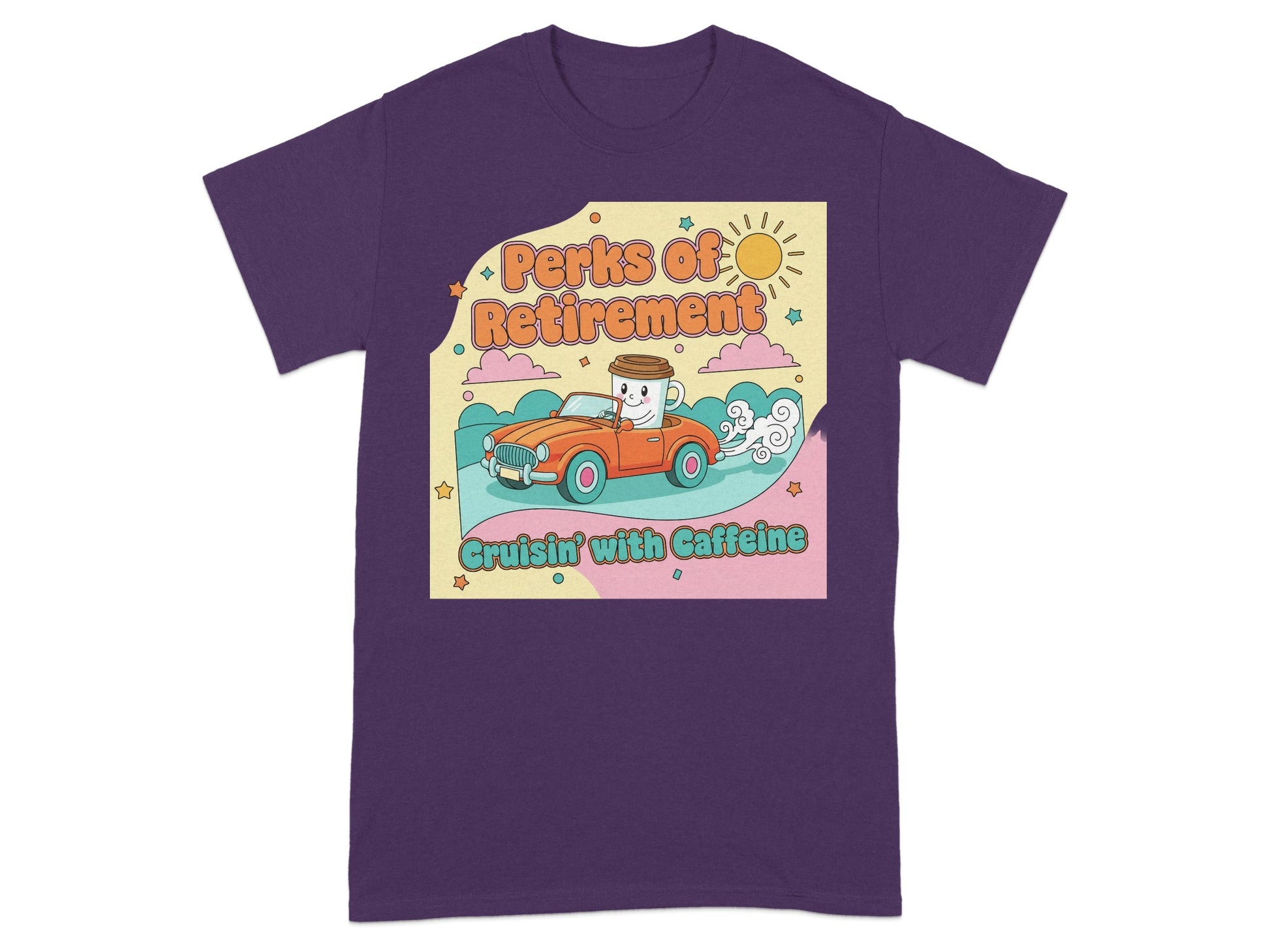 Perks of Retirement Cruisin With Caffeine T-shirt