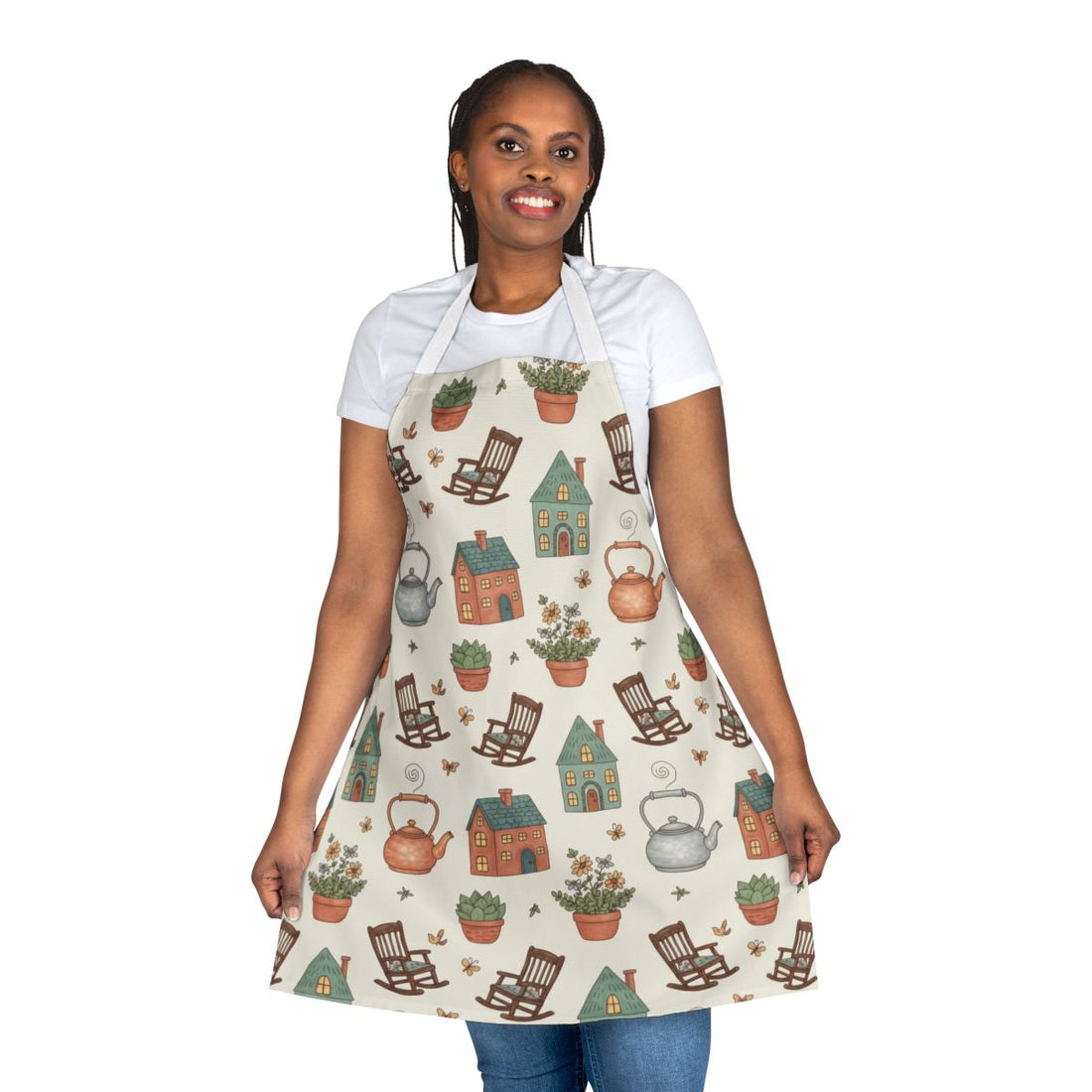 Charming Village Print Design Full Apron Product