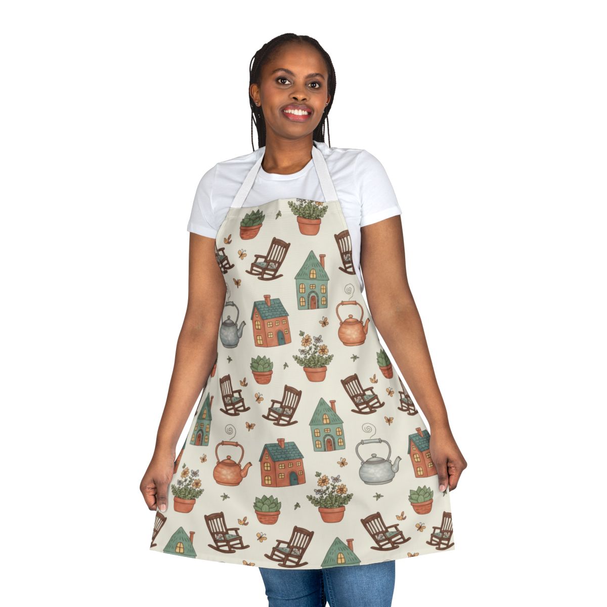 Charming Village Print Design Full Apron Product