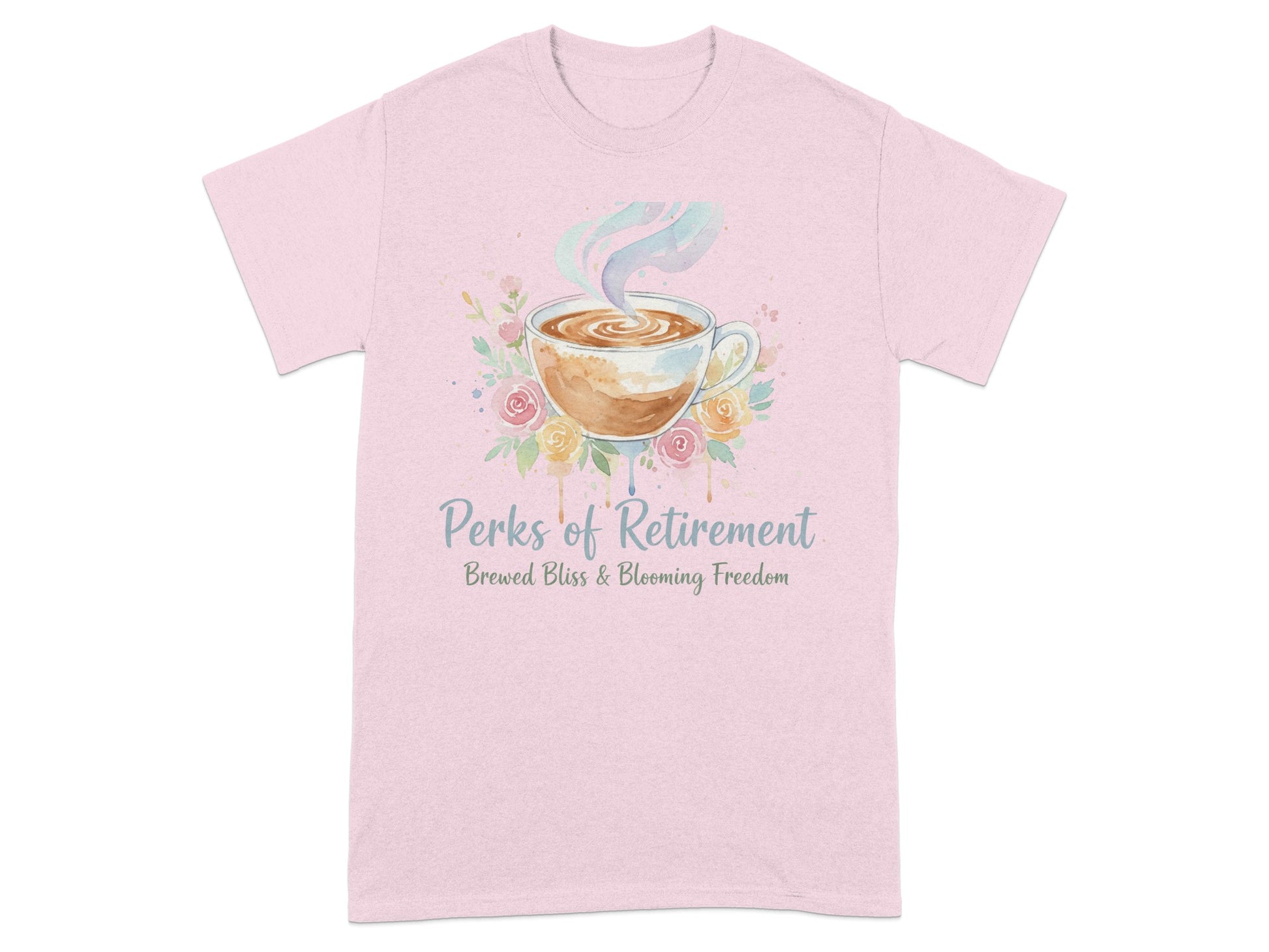 Perks of Retirement Brewed Bliss Blooming Freedom Shirt