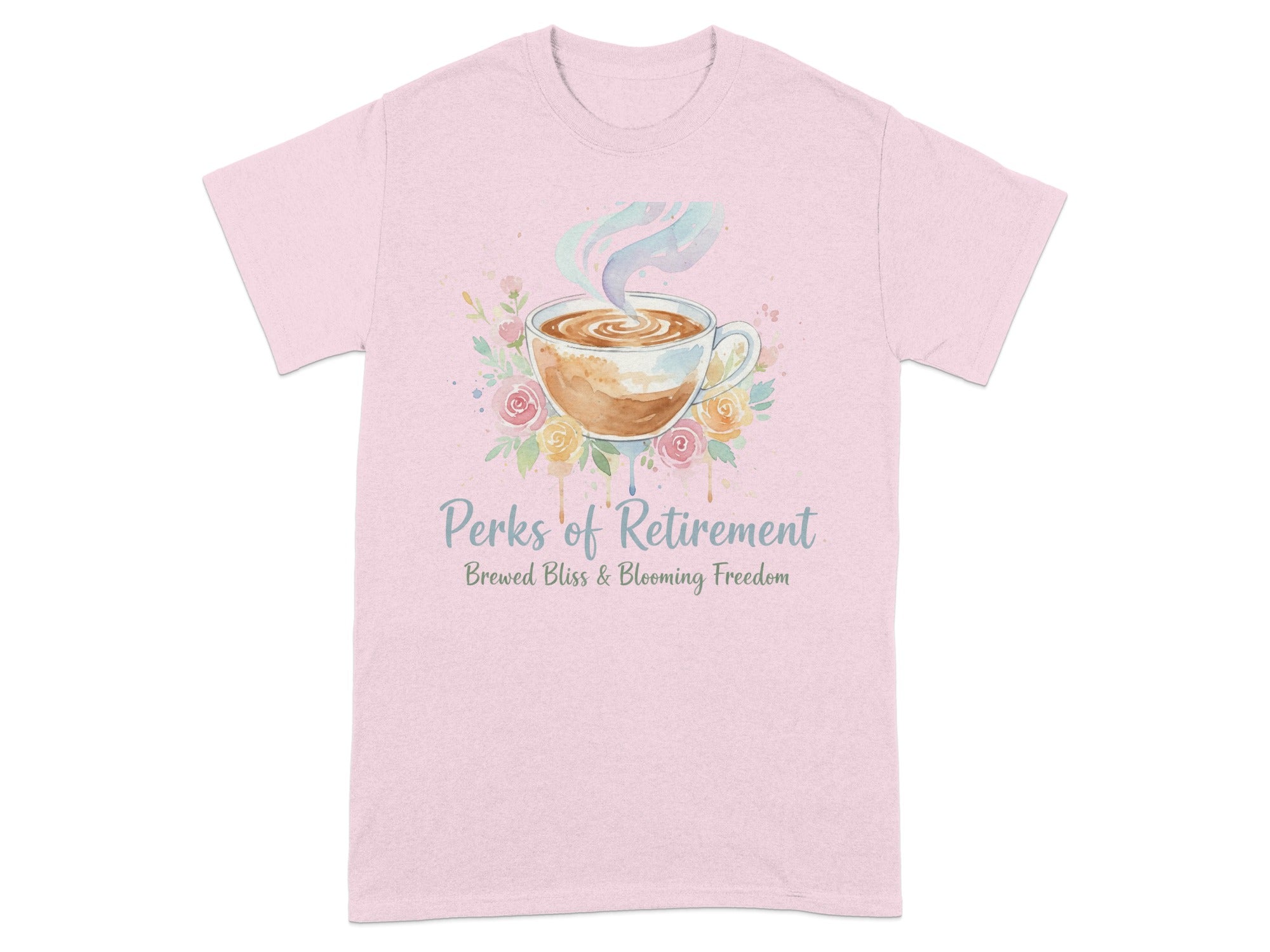 Perks of Retirement Brewed Bliss Blooming Freedom Shirt