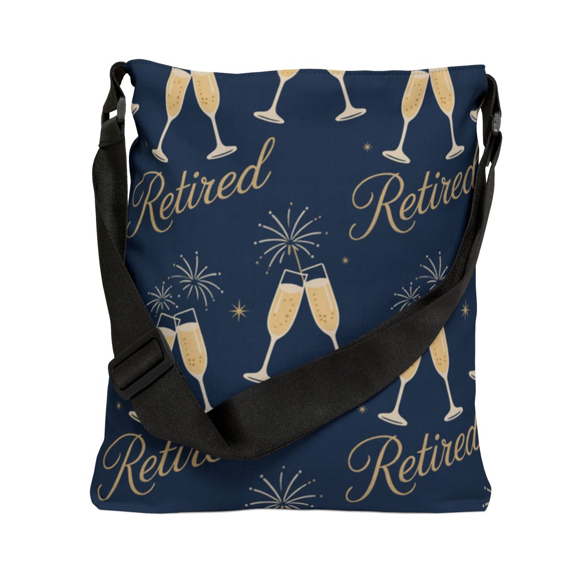 Retired Champagne Celebration Design Tote Bag Canvas Tote Bags - Retiree Gifts Retirement Party