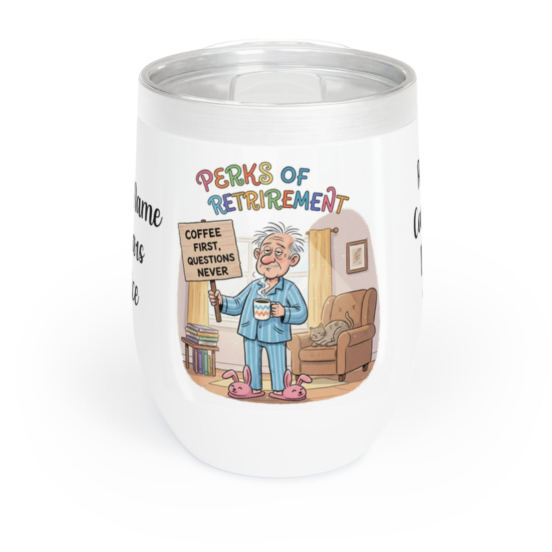 Funny Perks of Retirement Coffee Wine Tumbler