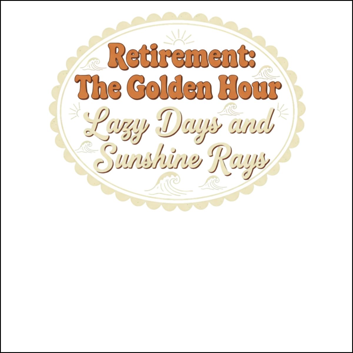Retirement The Golden Hour Lazy Days Sunshine Rays | Personalized Retirement Gifts | Custom Cur Ornaments - Retiree Gifts Retirement Party