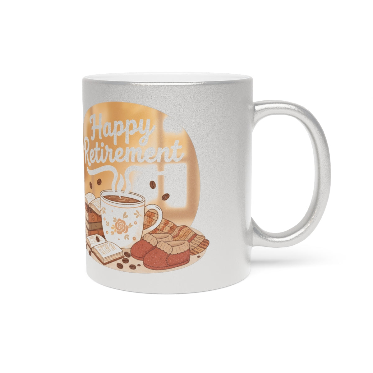 Happy Retirement Coffee Mug with Cute Illustrations