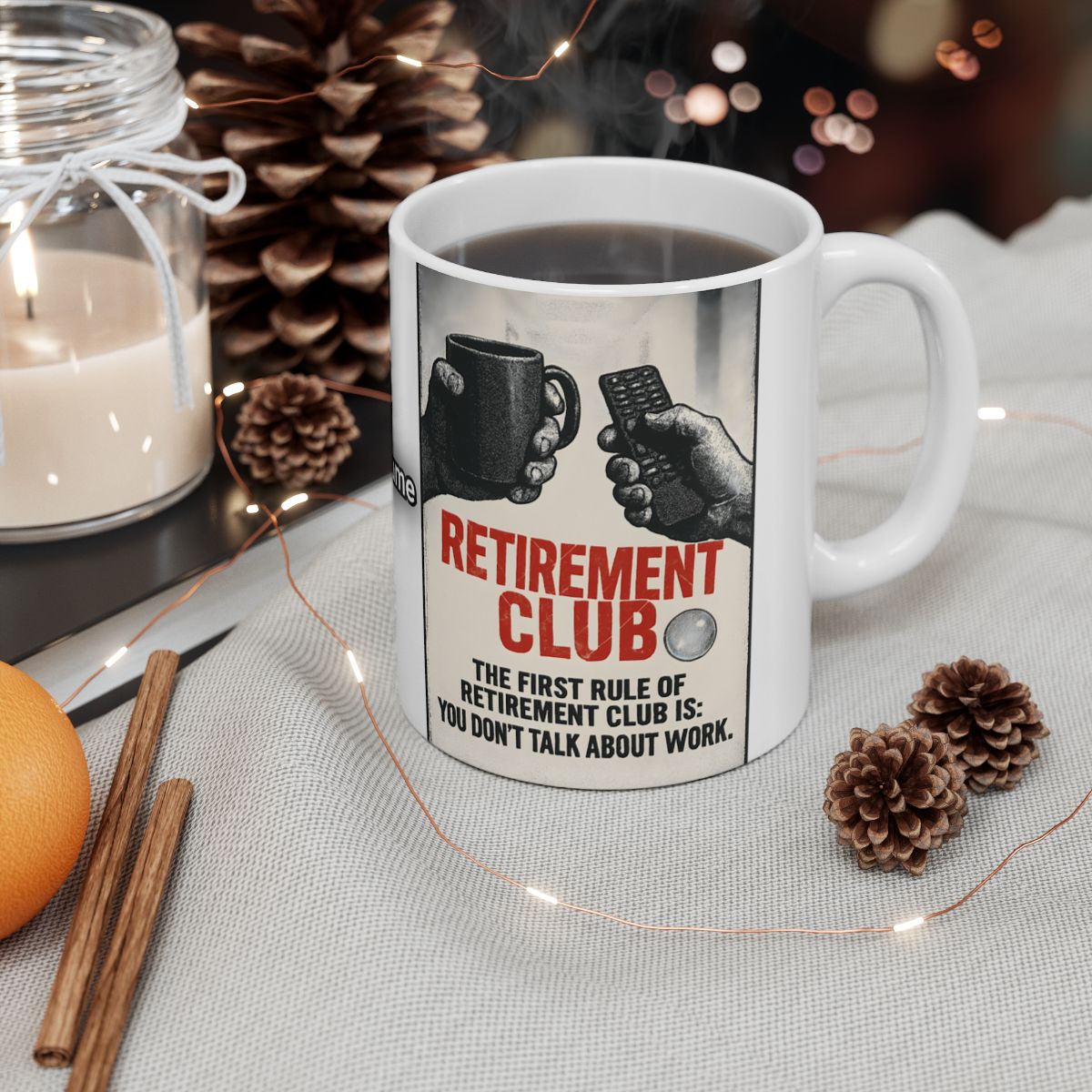 Retirement Club Rule Don't Talk About Work Mug