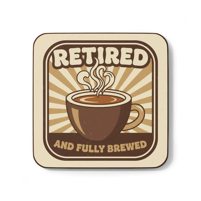 Retired And Fully Brewed Coaster for Coffee Lovers