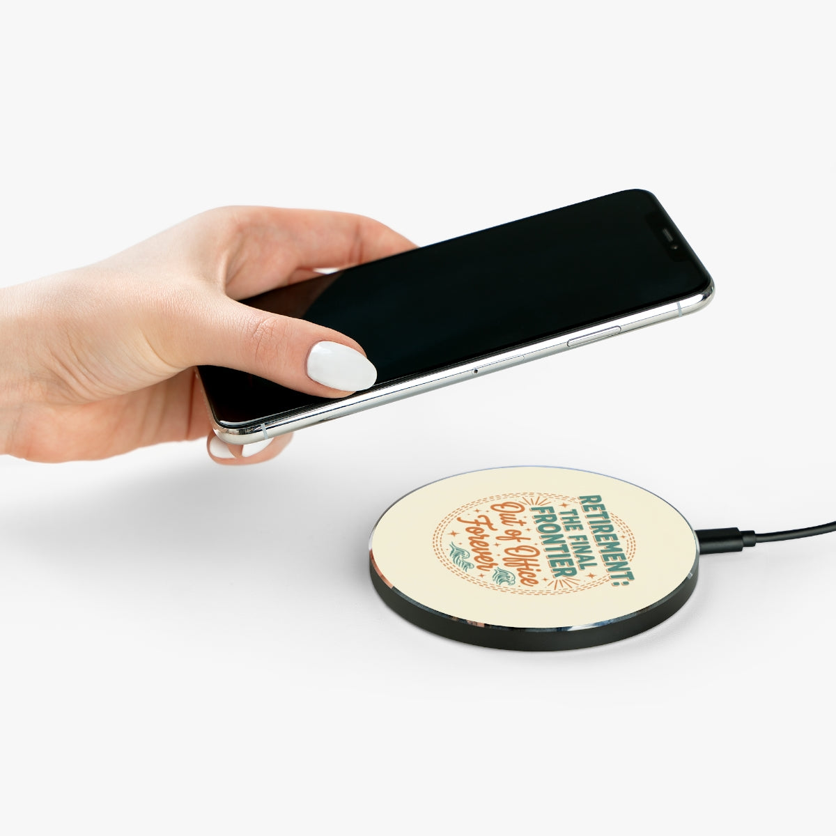 Retirement The Final Frontier | Out of Office Forever | Personalized Phone Stand or Phone Charger - Retiree Gifts Retirement Party