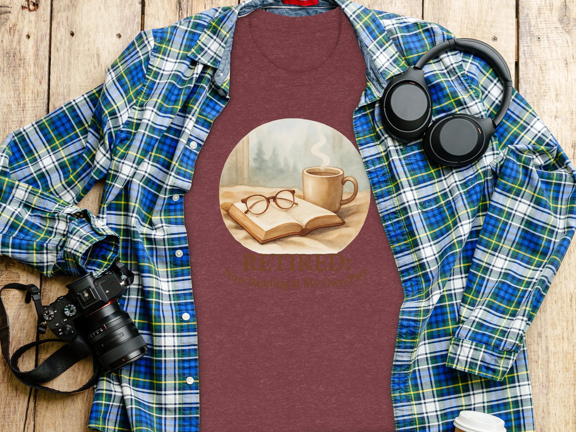 Retired: Now Reading at My Own Pace | Dark Heaterh Color Bella T-Shirts - Retiree Gifts Retirement Party