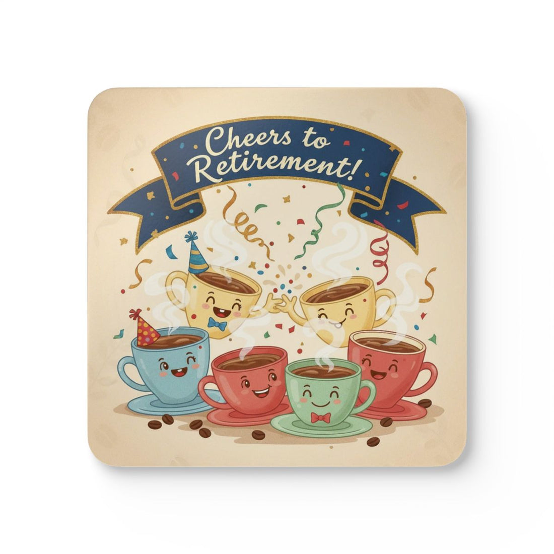 Cheers to Retirement Coffee Mug Coaster product