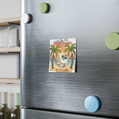 Funny Retirement Magnet with Relaxing Palm Trees Design