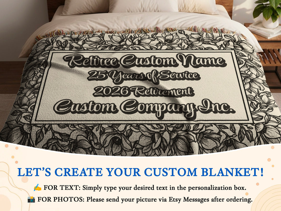 Personalized Retirement Custom Name Tapestry Throw product