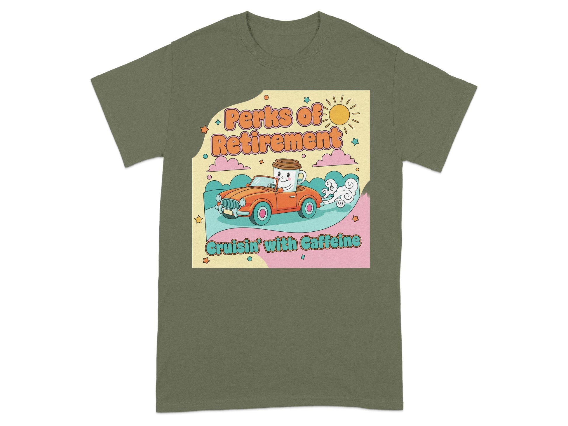 Perks of Retirement Cruisin with Caffeine Shirt