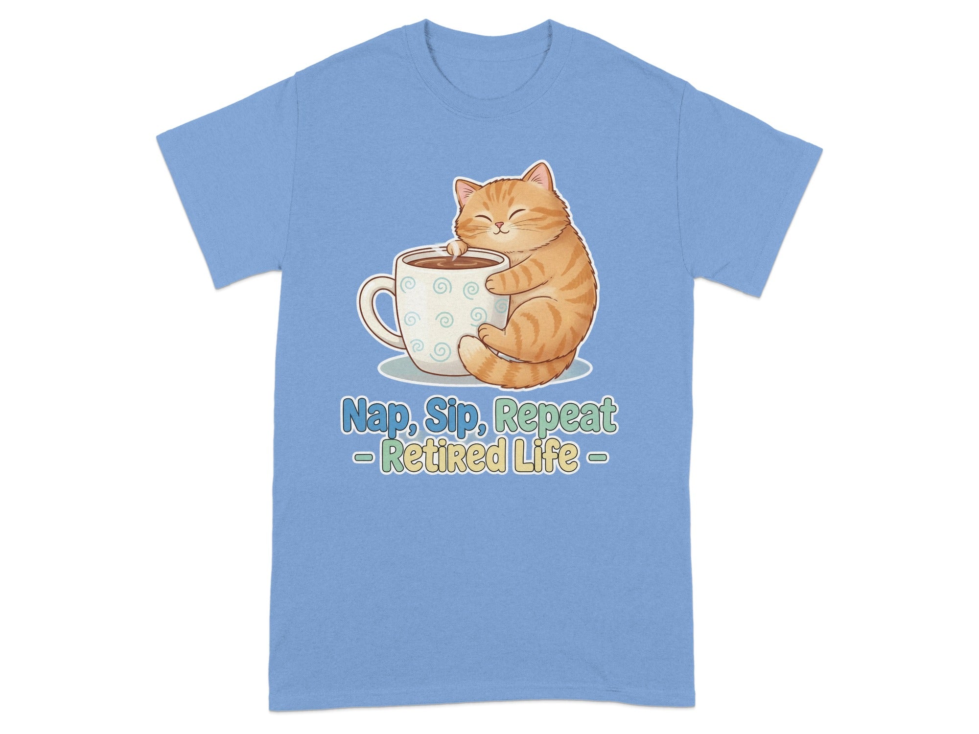 Nap Sip Repeat Retired Life Cat Lover Shirt