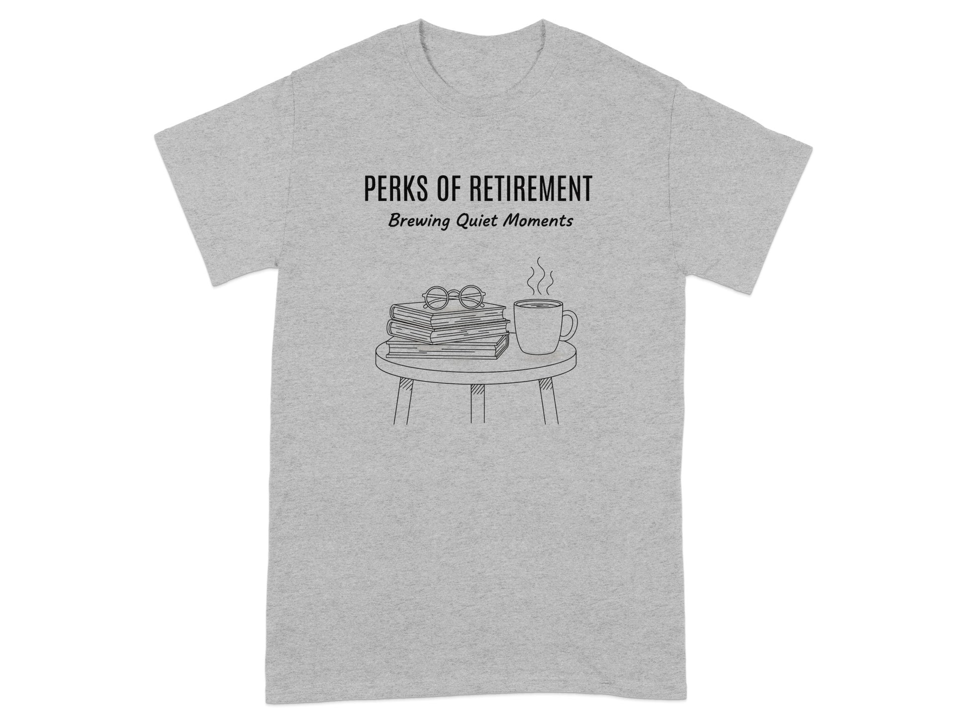 Perks of Retirement Brewing Quiet Moments Graphic Tee