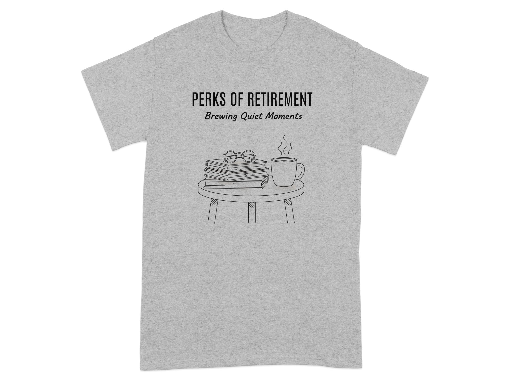 Perks of Retirement Brewing Quiet Moments Graphic Tee
