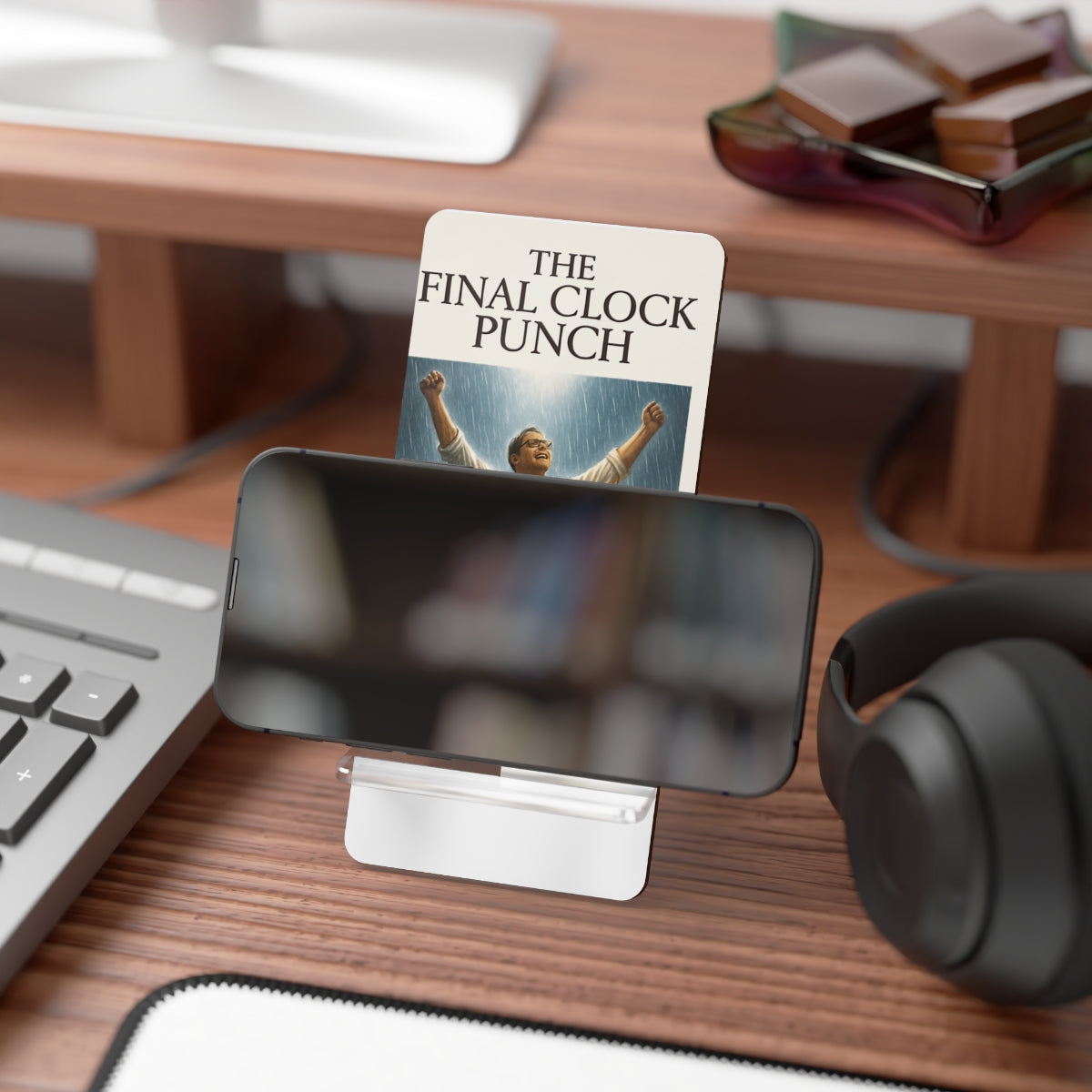 The Final Clock Punch | Heroes Just Retire | Personalized Mobile Phone Display Stand - Retiree Gifts Retirement Party