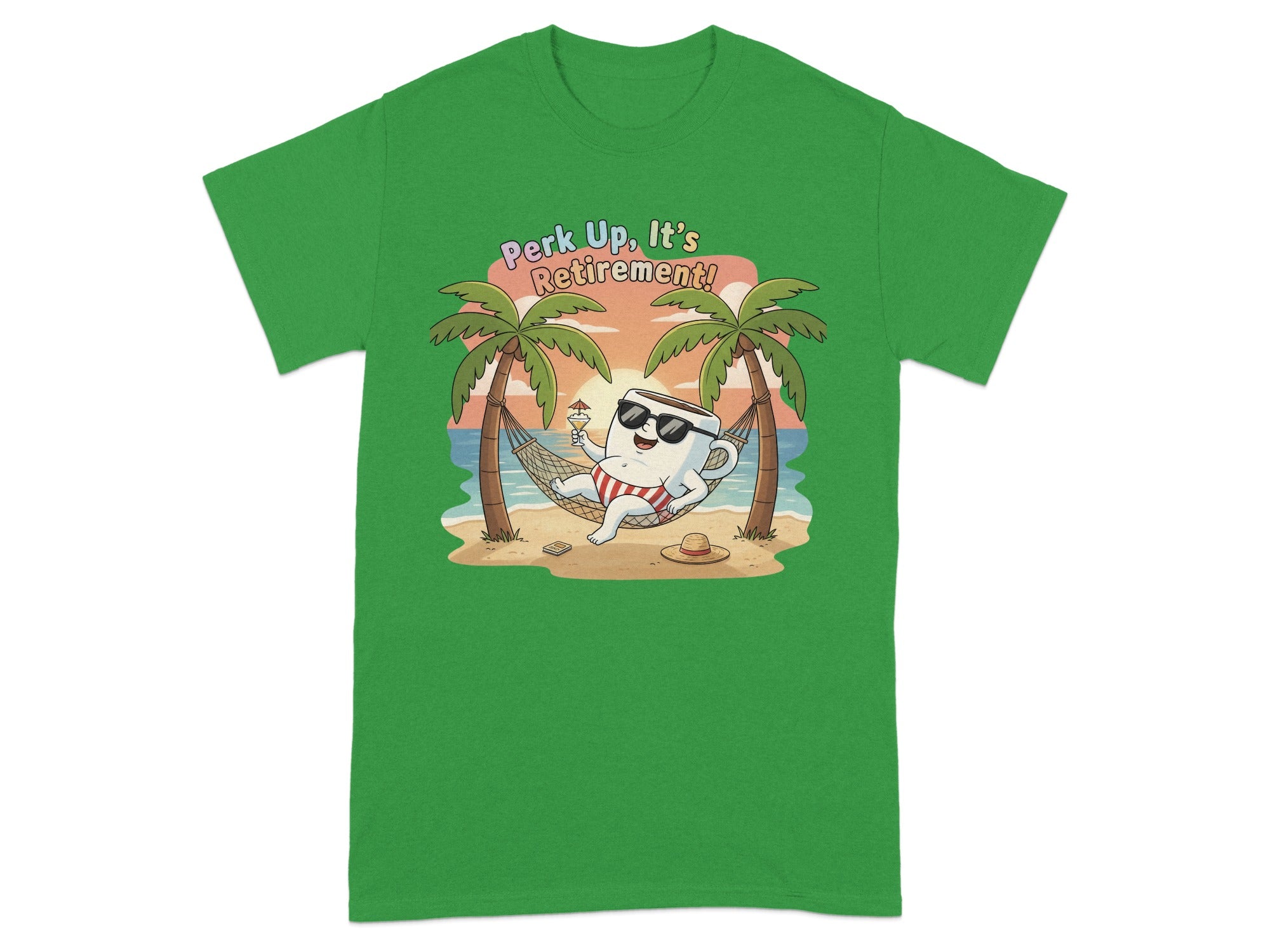 Perk Up It's Retirement Graphic Tee Product
