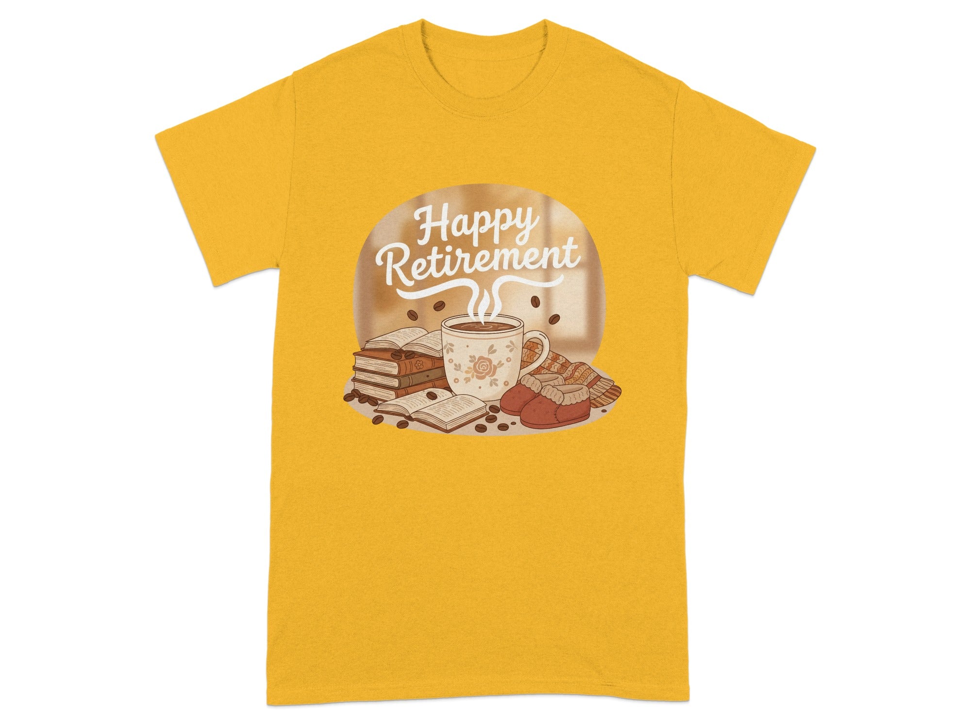 Happy Retirement Coffee Mug and Books T-Shirt