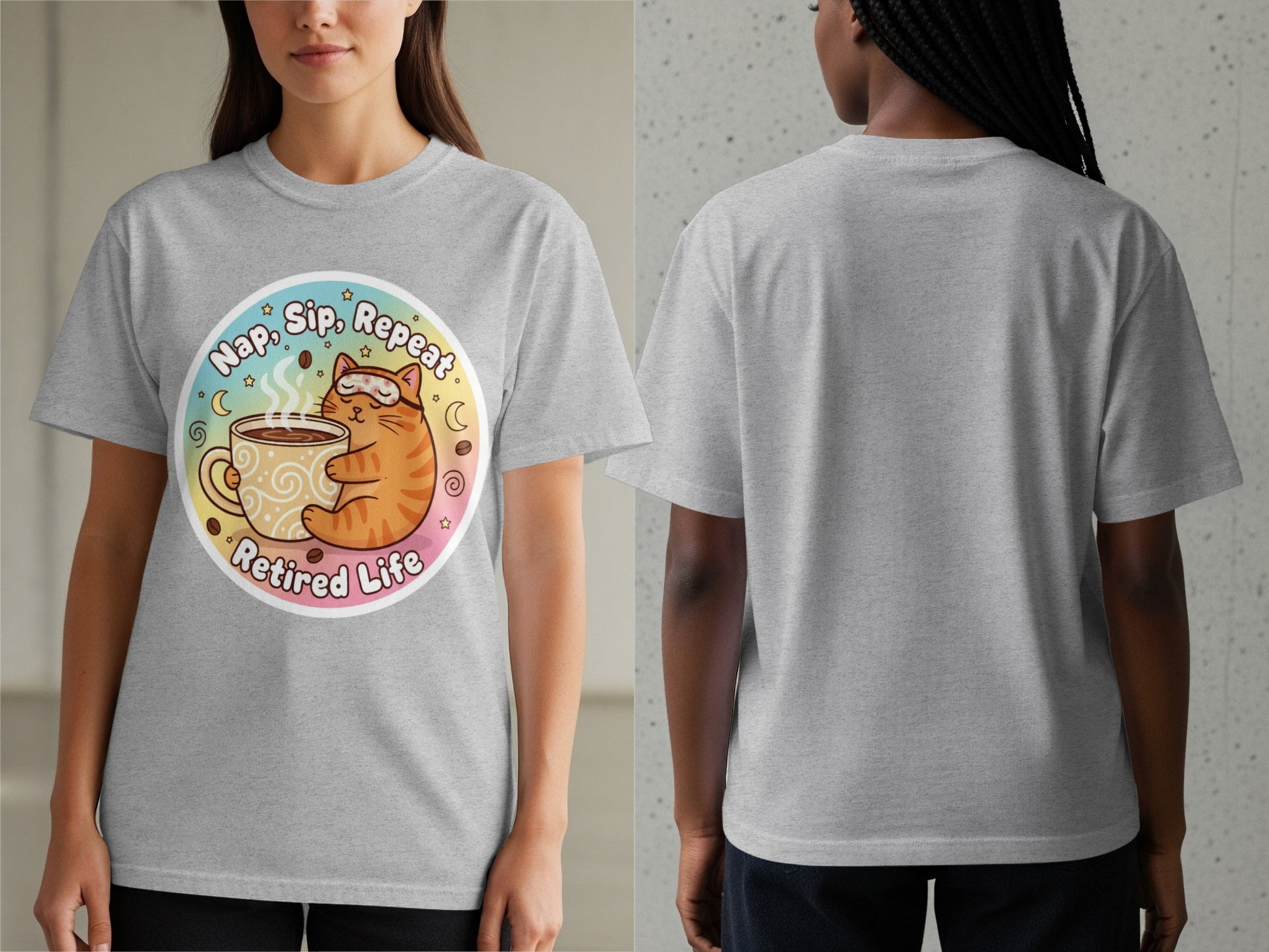 Nap Sip Repeat Retired Life Graphic T-Shirt