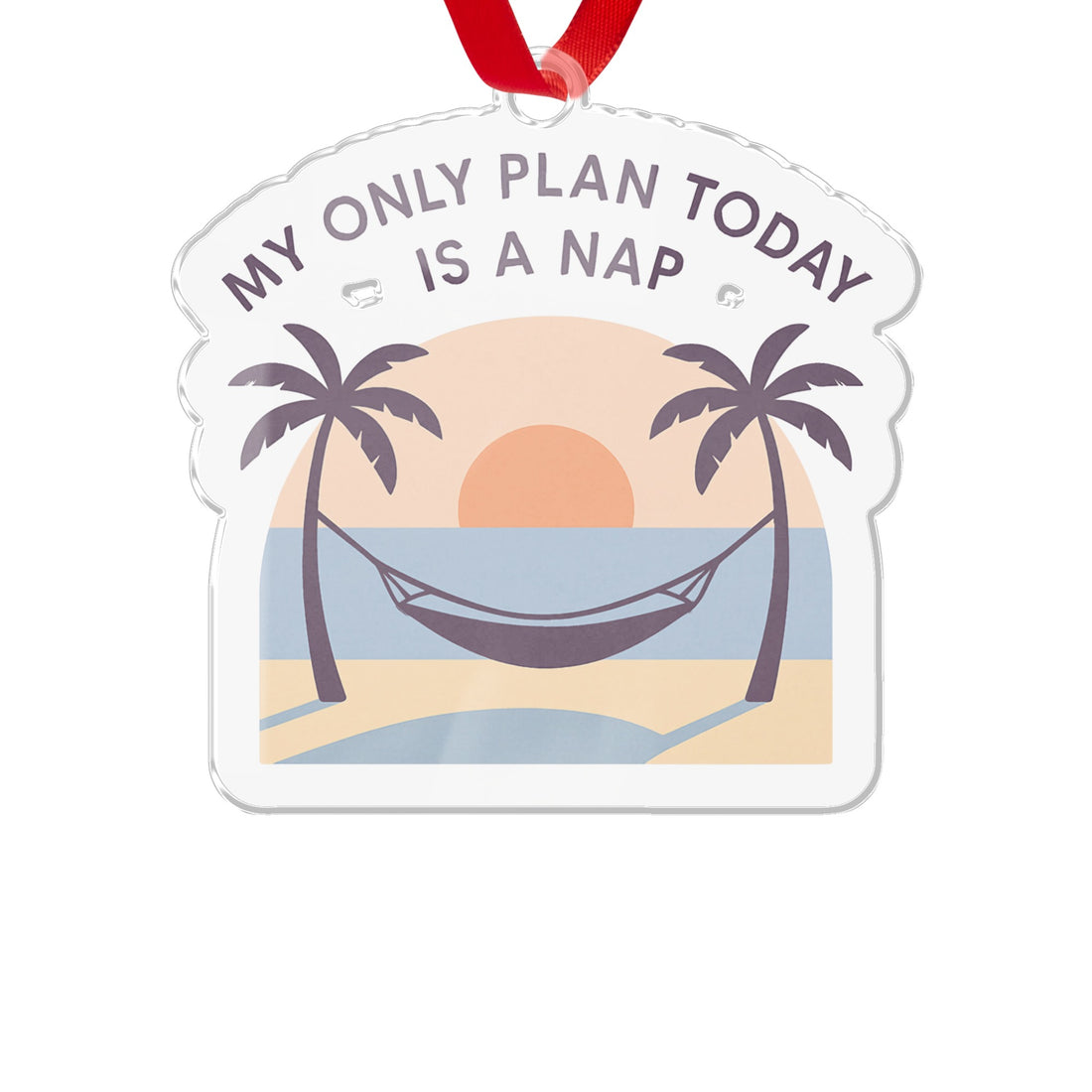 My Only Plan Today Is A Nap | Tropical Hammock Ornaments - Retiree Gifts Retirement Party