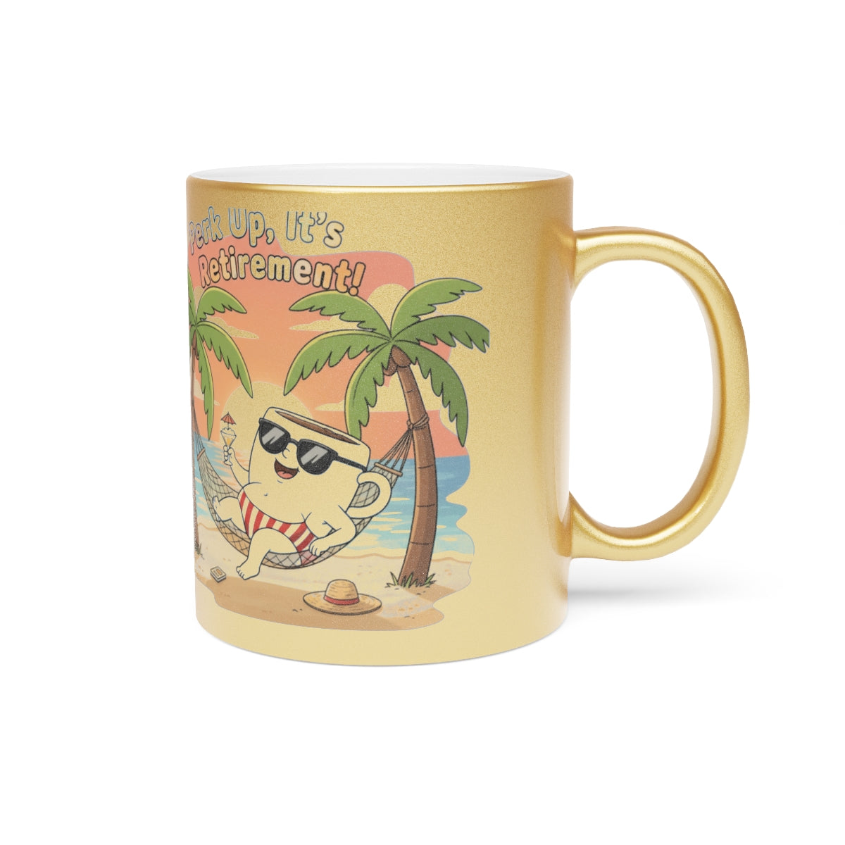 Relaxing Beach Scene Retirement Mug Product