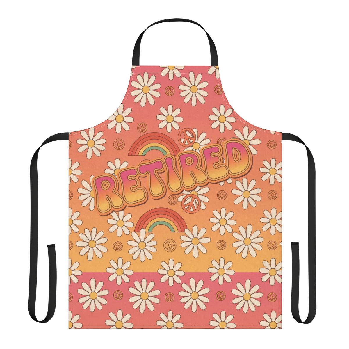 Retro Floral Retired Print Colorful Apron Product