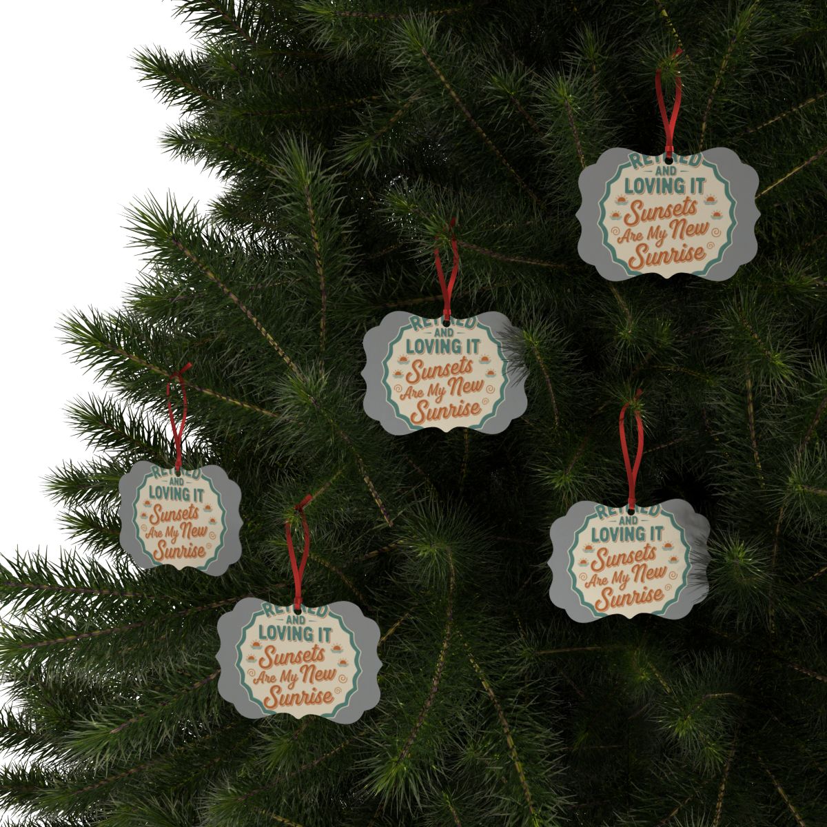 Retired And Loving It Sunsets Are My New Sunrise | Personalized Retirement Custom Cur Ornaments - Retiree Gifts Retirement Party