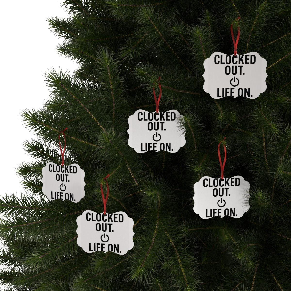 CLOCKED OUT. LIFE ON. | Embrace Retirement With Unique Ornaments - Retiree Gifts Retirement Party