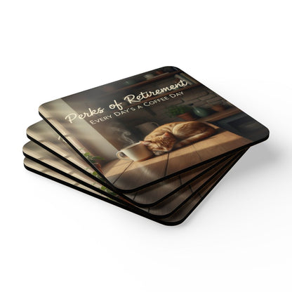 Perks of Retirement Every Day's a Coffee Day Coasters