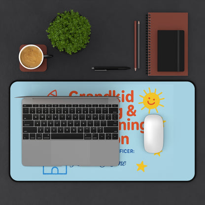 Personalized Retirement Gift – “Grandkid Spoiling Spoiling Planning Station” Desk Mat / Mouse Pad - Retiree Gifts Retirement Party