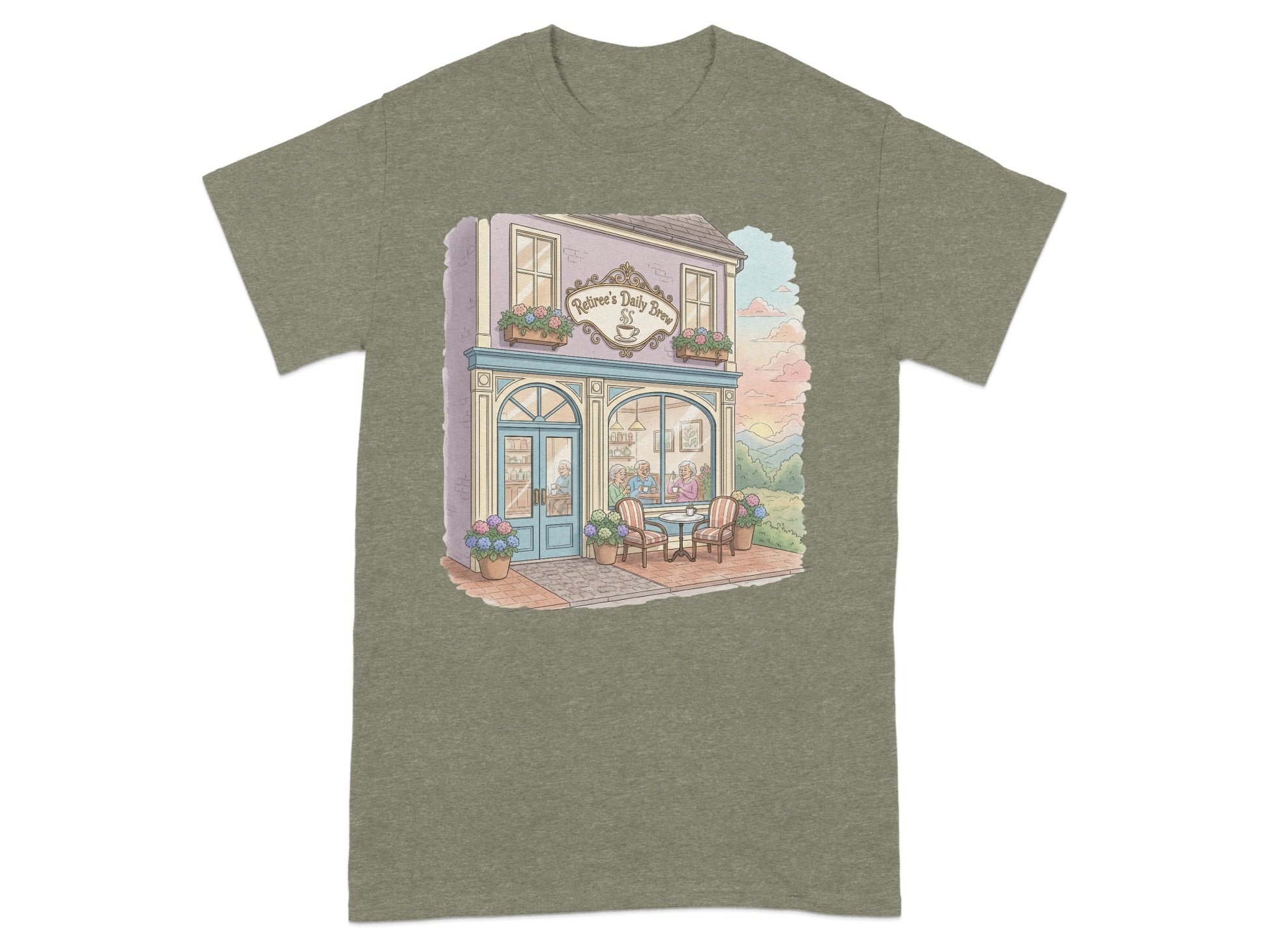 Cozy Cafe Nostalgia Artwork Graphic Tee