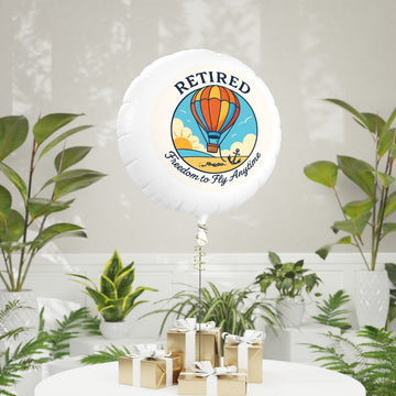 Retired Freedom to Fly Anytime | Retirement Gift  | These mylar balloons capture the essence of retirement Mylar Ballons 11in or 22in - Retiree Gifts Retirement Party